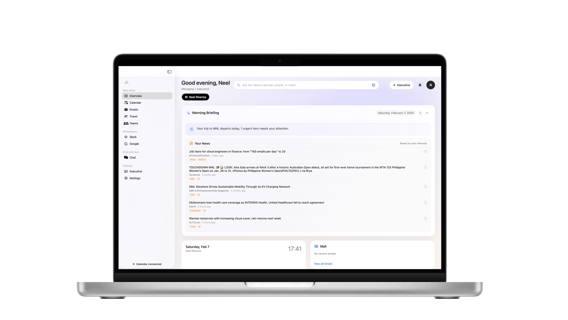 Auri briefing workflow